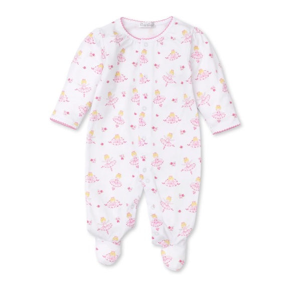 KISSY KISSY Darling Dancers Pima Cotton Snap Footie- 6-9M - Picture 1 of 4